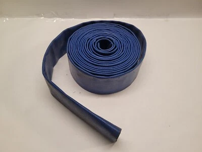 Manguera de descarga de agua plana de PVC azul de 3 pulgadas sin marca de 20 pies Foto 1 de 4