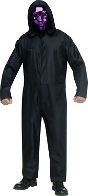 AI Assassin Robot Adulto Hombre Disfraz Talla Única NUEVO Mono con Capucha Máscara Púrpura Foto 1 de 4