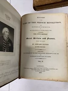 Antik: Geschichte der Französischen Revolution 1817 Edward Baines 2er Set - Bild 1 von 12