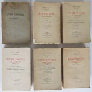 MARCEL MARION HISTOIRE FINANCIERE DE LA FRANCE DEPUIS 1715 COMPLET 6 VOL. ENVOI - Imagen 1 de 7