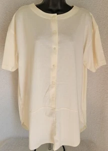 Fashion Bug Womens Shirt Top Blouse Size 14W/16W 14/16 Ivory - Picture 1 of 24