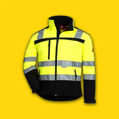 Warnschutz Softshelljacke NITRAS 7171 Motion Tex Viz gelb/schwarz (Gr.XS-5XL) - Bild 1 von 4
