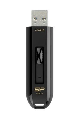 256GB Silicon Power Blaze B21 USB3.1 Flash Drive Black Sliding USB Connector - Image 1 of 3