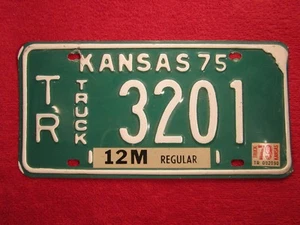 LICENSE PLATE Truck Tag 1975 KANSAS TR 3201 [Z93] - Picture 1 of 1