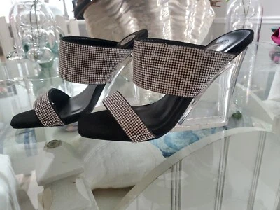 Tacones Wild Diva estrás acrílico transparente cuña 6,5 Foto 1 de 4