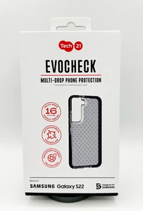 tech21 Galaxy S22 Evo Check Multi-Drop Phone Protection Back Case Cover - Black - Picture 1 of 13