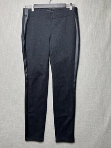 NYDJ Damen Hose 4 grau schwarz Legging Lift Tuck Technologie Kunstlederbesatz - Bild 1 von 12