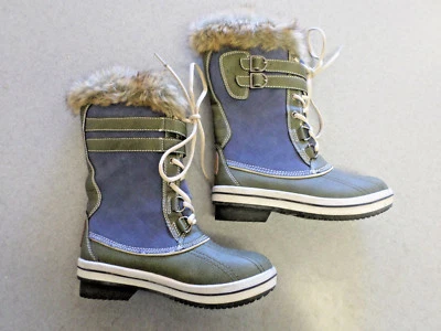 Bearpaw "Rossland" Botas de Invierno Gamuza Azul y Cuero Verde.Mujer 6 Foto 1 de 4