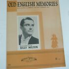 song sheet OLD ENGLISH MEMORIES Billy Milton 1941