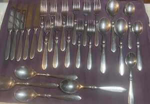 26 Pieces Sabatier Flatware Lot Table Knives Forks Spoons Assorted Lot - Picture 1 of 13