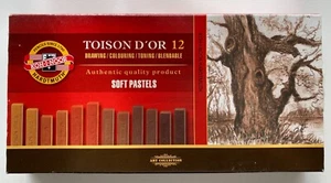 KOH-I-NOOR Toison D’or Soft Pastel Brown Tones Set x 12 - Picture 1 of 2