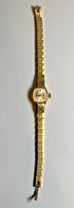 Vtg Benrus Women's Small Gold Manual Wind Square Watch 17 Jewels Jewelry Works! - Picture 1 of 12