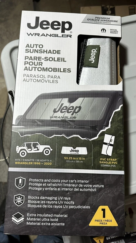 Parasol automático Jeep Wrangler calidad premium producto con licencia oficial 1996-2020 Foto 1 de 1