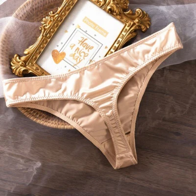 1/5 Pack Lot Womens Sexy Panties Satin Thongs G string Bikinis Low Waist Briefs - Image 1 of 4