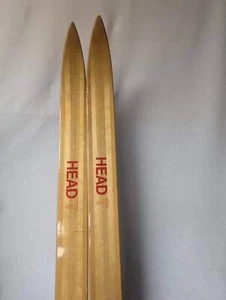 Back Country Head T XC Wood Skis NNN BC Bindings Size 190 Cm Brown Used - Picture 1 of 5