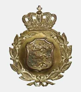 Distintivo Elmetto M23 Militare Danese Originale - Rara Insegna Militare Danimarca 1923 - Foto 1 di 3