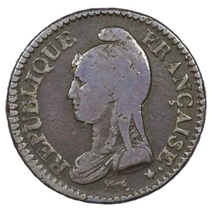 France - 1 décime Dupré An 8 A Paris - cuivre - F.129/34 Gad.187 KM.644 monnaie - Imagen 1 de 2
