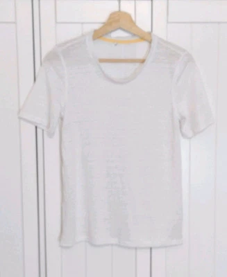 Wrap London Linen t Shirt UK 6 White - Image 1 of 4