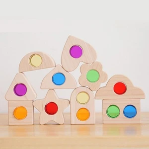 Wooden Building Blocks Set Construction Toys Birthday Gift Stacking Blocks - Picture 1 of 7