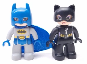Lego Duplo CAT WOMAN DC SUPER HERO + Batman Minifigures - Picture 1 of 4