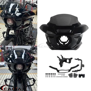 For Harley Softail FXST FXBB FXBBS FXLRS Headlight Fairing w/ Windshield Bracket - Picture 1 of 10