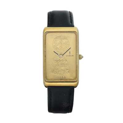 Corum Ingot 15 gr. Solid 999.9 Gold Bar Dial 18k Gold Case Manual Wind Watch - Image 1 of 4