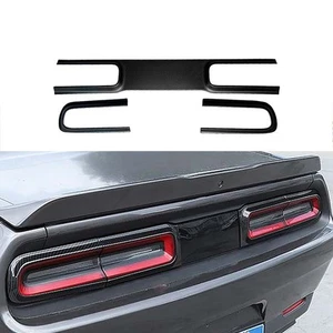 Full Carbon Fiber Rear Tail Light Cover Trim Frame for Dodge Challenger 2015-22 - Picture 1 of 6