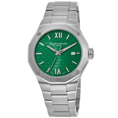 New Baume & Mercier Riviera Green Dial Steel Women's Watch 10683 - Image 1 of 3