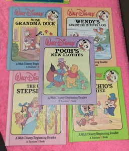 Walt Disney Fun to Learn Read Library Lot 5 Kids Books Hardcover 1980s Vintage - Foto 1 di 9