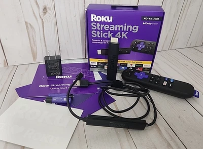 Roku Streaming Stick 4K (3820X2) con control remoto por voz caja abierta probado Foto 1 de 4
