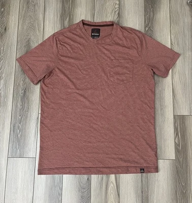 prAna Front Pocket Short Sleeve Organic Cotten Tee Crew Neck Mens Size Large - Image 1 of 4