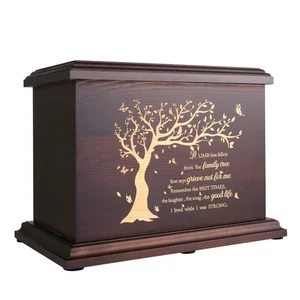 Urnas conmemorativas de cremación para cenizas humanas adulto hombre mujer, caja de madera y estuche... - Imagen 1 de 7