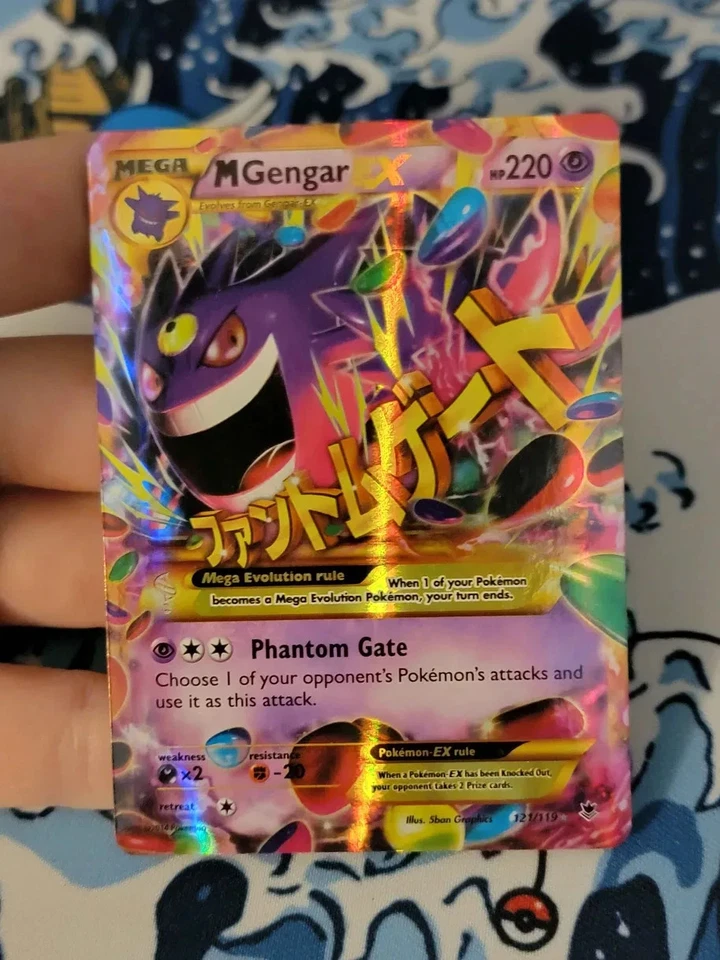 M Gengar EX (121 SECRET RARE) 121/119 XY Phantom Forces Holo MEGA HP-DMG POKEMON - Image 1 of 4