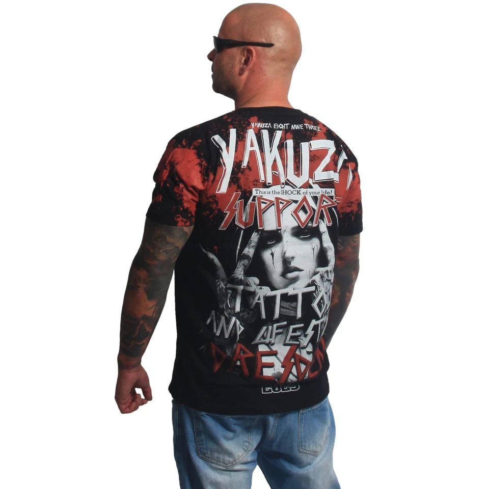 Yakuza Unisex Yakuza 4 Tattoo & Lifestyle Dresden 2025 Regular T-Shirt - Schwarz - Bild 1 von 1