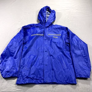 Stearns Dry Wear Jacket Womens Large Blue Hood Rain Coat PVC Rubberized Ladies * - Picture 1 of 11
