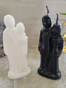 Deko Ritual Hochzeit Paar Form Kerze weiß, Zauberkerzen - Bild 1 von 8