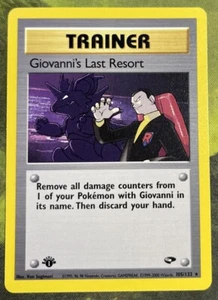 1st Edition Giovanni’s Last Resort Rare 105/132 - Gym Challenge - Near Mint - Picture 1 of 2