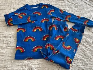 Boy's HANNA ANDERSSON Size 100 (4) Blue Loved Theme Pajama Set - Picture 1 of 2