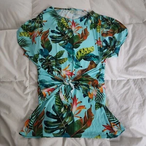 cia maritima swimwear Top/coverup Size Medium Tropical Stretch Beach Brasil - Picture 1 of 4