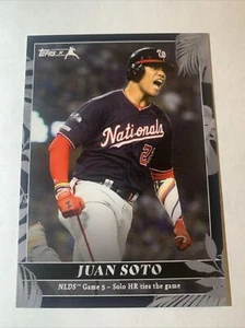 2022 Topps X Juan Soto Postseason Moments 45/99 Juan Soto #54 w/ TOP LOADER - Picture 1 of 3