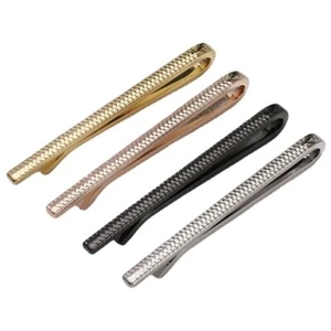 4 PCS Men Classic Tie Clips Metal Necktie Wedding Party Bar Pin Clasp With Box - Picture 1 of 7