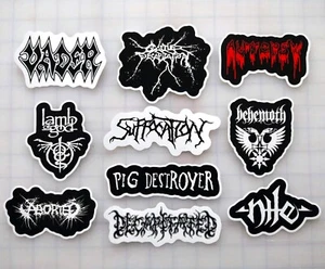 Death Metal Sticker Lot (10 Pack) SET 2 black extreme punk grindcore crust cvlt - Picture 1 of 1