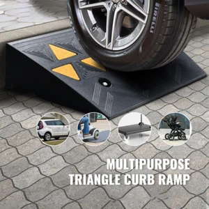6 Sizes Rubber Curb Ramp Cuttable Threshold Ramp Kerb Driveway Threshold Ramp - Picture 1 of 34