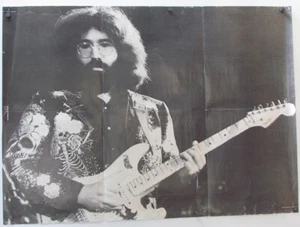 Original 1970's JERRY GARCIA Music Poster Grateful Dead Harley-Davidson Guitar - Picture 1 of 4