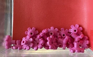 Lego Parts x (25) quilates planta rosa oscuro flor con barra y pequeño orificio de pasador no 32606 - Imagen 1 de 1