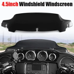 Parabrisas negro de 4,5" se adapta a Harley Touring Street Glide Road Glide - Imagen 1 de 10