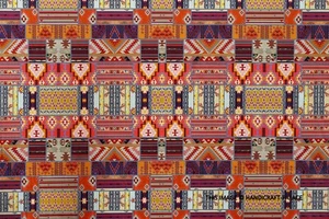 Abstract Upholstery Fabric Material Antiques by the 3 metre Velvet Dress Fabric - Picture 1 of 5