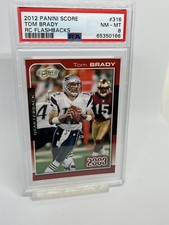 2012 Tom Brady Panini Score Rookie Flashbacks 2000 Tribute Rare SSP PSA 8 Rare