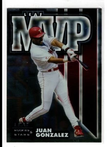 JUAN GONZALEZ RANGERS 1998 LEAF ROOKIES & STARS MVP INSERT #8 #ed/5000 - Picture 1 of 1