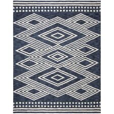 Safavieh Micro-Loop Collection Mlp156N Navy / Ivory Rug Transitional Rug Carpet